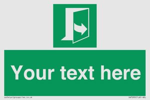 Custom sign safe condition door opens pulling left hand side